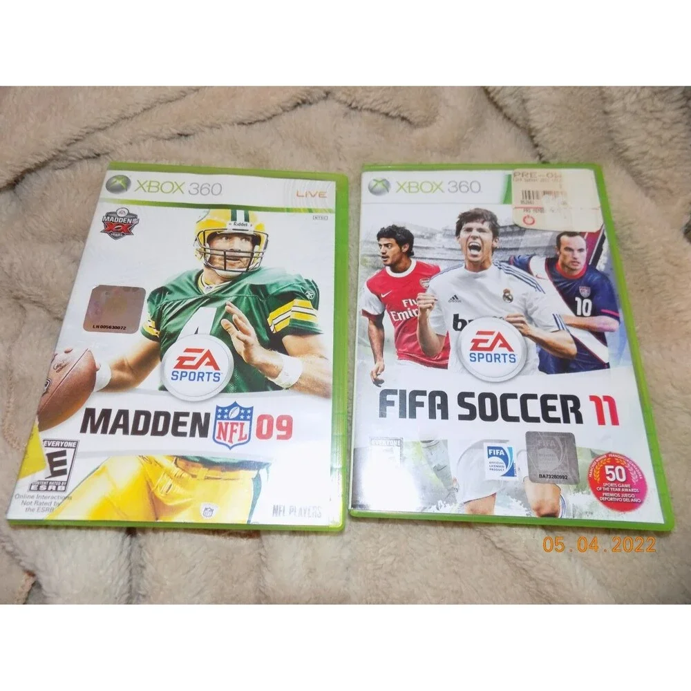 Pair of Xbox 360 Sports games Madden 2009 FIFA 2011
